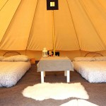 Inside a Honeybells Tent